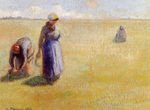Писcарро Три женщины режут траву 1886г